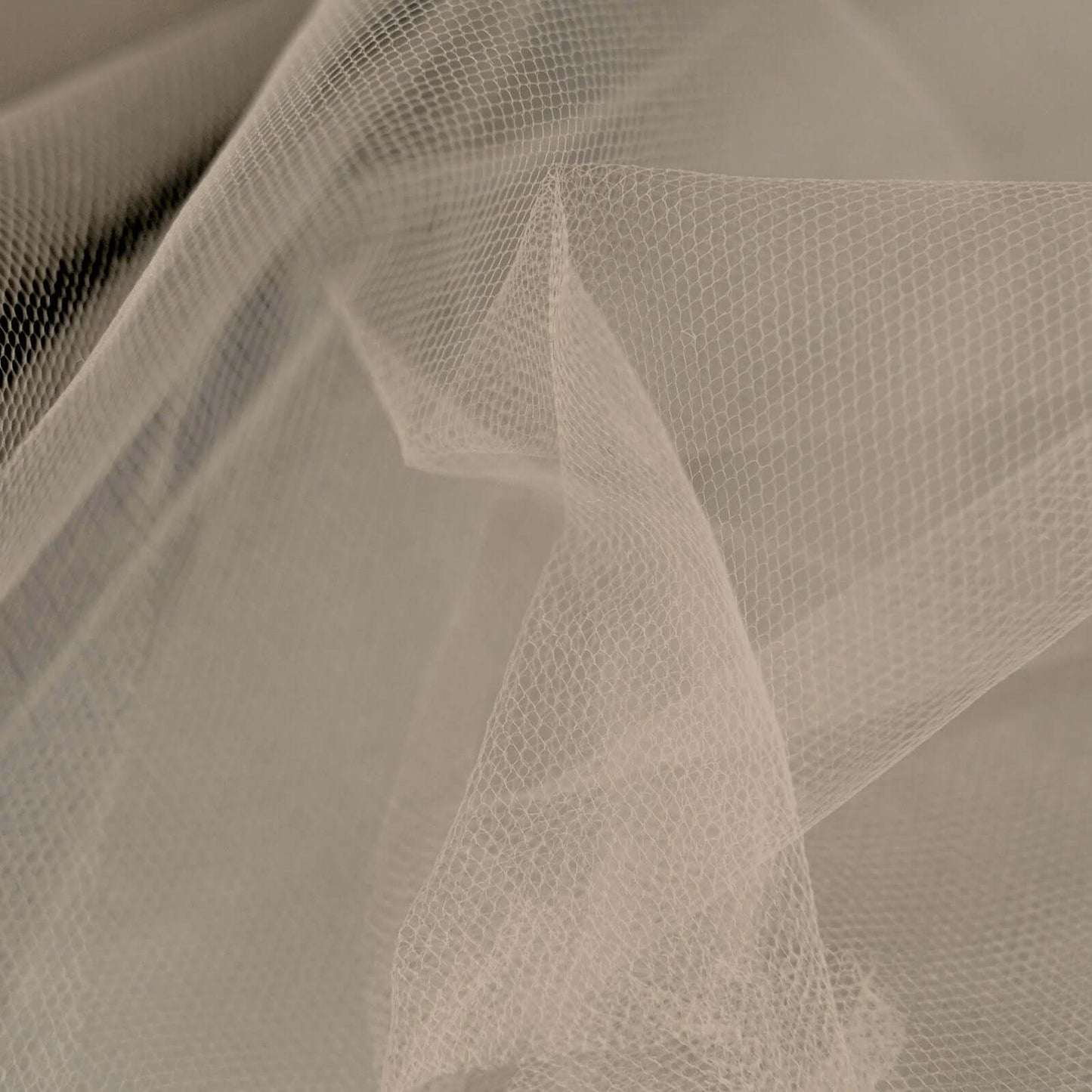 12"x100 Yards Taupe Tulle Fabric Bolt, Sheer Fabric Spool Roll For Crafts