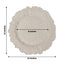 6-Pack Acrylic Plastic Round Charger Plates 13" in Taupe with Reef Design, Dinner Charger Tableware
