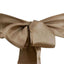 5 Pack Satin Chair Sashes Taupe - Durable Chair Bows with Shiny Finish 6"x106"