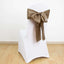5 Pack Satin Chair Sashes Taupe - Durable Chair Bows with Shiny Finish 6"x106"