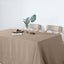 Faux Linen 90"x132" Rectangular Tablecloth Taupe - Slubby Texture Wrinkle-Resistant Seamless Table Cover