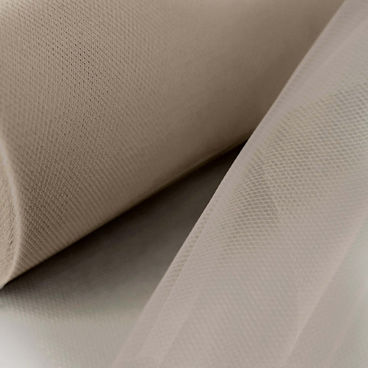 6"x100 Yards Taupe Tulle Fabric Bolt, Sheer Fabric Spool Roll For Crafts