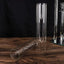 2-Pack Clear Glass Candelabra Shades Open End Hurricane Design - Sophisticated Table Centerpiece 10"