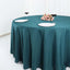 Polyester 120" Round Tablecloth Peacock Teal - Seamless Wrinkle-Resistant Table Cover