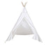 5ft Kids Linen Teepee Play Tent, Toddler Indoor Outdoor Playhouse With Window