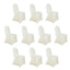 10 Pack Spandex Chair Covers for Banquet Chairs Ivory - Durable Reusable Stretch Slip-On Covers