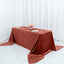 Premium Velvet 90"x156" Rectangle Tablecloth Terracotta (Rust) - Reusable Soft & Seamless Table Cover