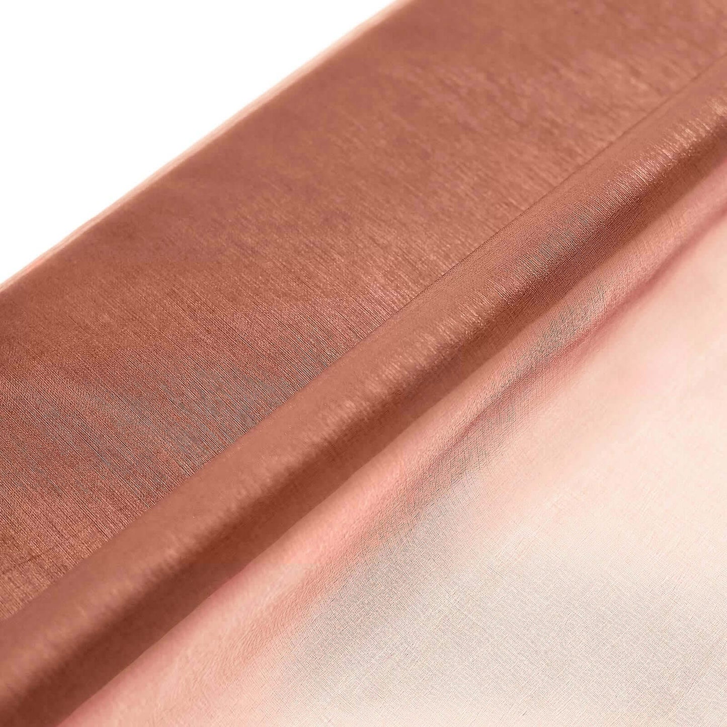 54"x10yd Terracotta (Rust) Solid Sheer Chiffon Fabric Bolt, DIY Voile Drapery Fabric