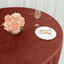 Premium Velvet 120" Round Tablecloth Terracotta (Rust) - Reusable Soft & Seamless Table Cover