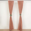 2 Pack Terracotta (Rust) Polyester Event Curtain Drapes, 10ftx8ft Backdrop Event Panels With Rod Pockets 130 GSM