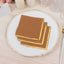50-Pack Paper Beverage Napkins Terracotta (Rust) with Gold Foil Edge - 2 Ply Disposable Soft 18GSM Cocktail Napkins 5"x5"