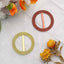20 Pack Diamond Round Chair Sash Band Buckle Pins Terracotta (Rust) - Timeless Rhinestone Napkin Rings 2.5"