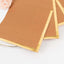 50-Pack Paper Beverage Napkins Terracotta (Rust) with Gold Foil Edge - 2 Ply Disposable Soft 18GSM Cocktail Napkins 5"x5"