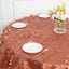 Taffeta 72"x72" Table Overlay Square Tablecloth Terracotta (Rust) - 3D Leaf Petal Table Cover
