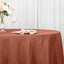 Premium Polyester 132" Round Tablecloth Terracotta (Rust) - Seamless 220GSM Wrinkle-Resistant Table Cover