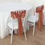 5 Pack Satin Chair Sashes Terracotta (Rust) - Durable Chair Bows with Shiny Finish 6"x106"