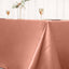 Satin Rectangular 90"x132" Tablecloth Terracotta (Rust) - Seamless Table Cover