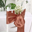 5 Pack Satin Chair Sashes Terracotta (Rust) - Durable Chair Bows with Shiny Finish 6"x106"