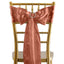 5 Pack Satin Chair Sashes Terracotta (Rust) - Durable Chair Bows with Shiny Finish 6"x106"