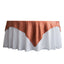 Satin 72"x72" Table Overlay Square Tablecloth Terracotta (Rust) - Smooth Finish Table Cover