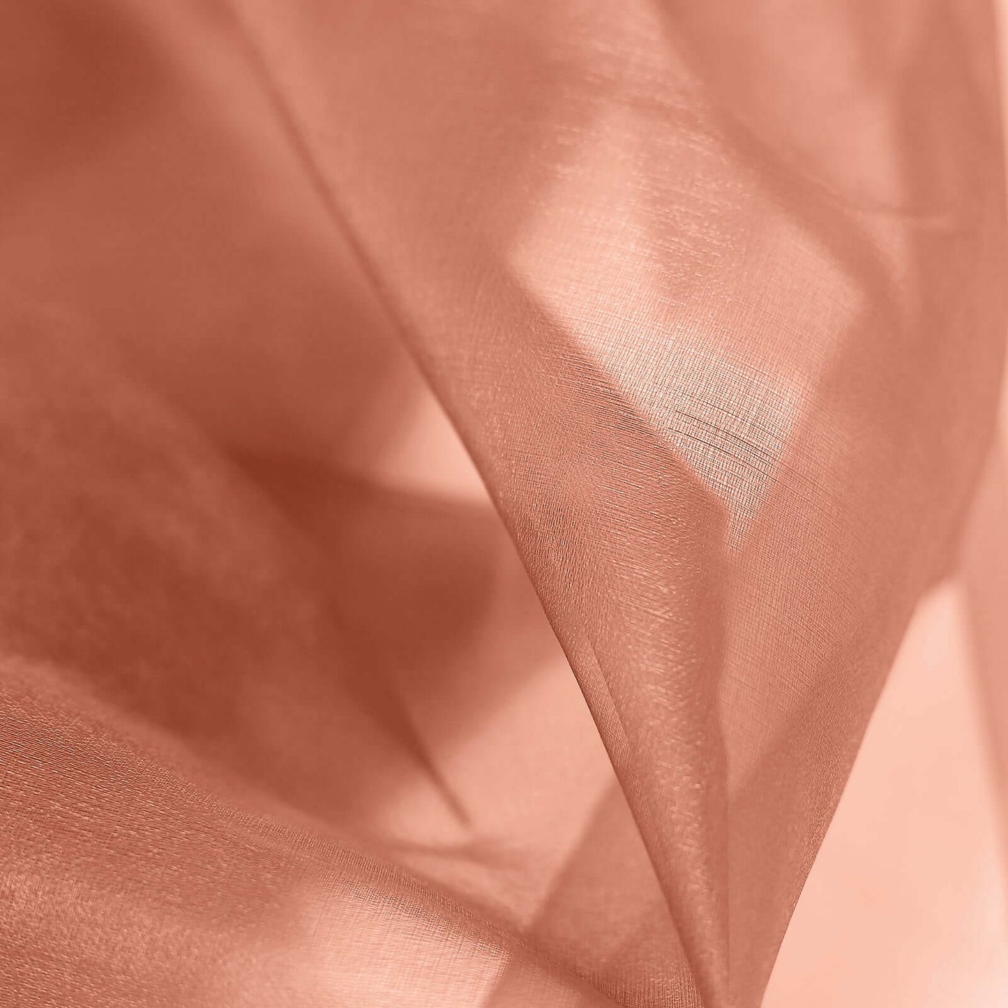 54"x10yd Terracotta (Rust) Solid Sheer Chiffon Fabric Bolt, DIY Voile Drapery Fabric