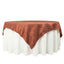 Taffeta 72"x72" Table Overlay Square Tablecloth Terracotta (Rust) - Accordion Crinkle Table Cover
