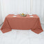 Premium Polyester 90"x132" Rectangle Tablecloth Terracotta (Rust) - Seamless 220GSM Stain-Resistant Table Cover