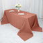 Premium Polyester 90"x132" Rectangle Tablecloth Terracotta (Rust) - Seamless 220GSM Stain-Resistant Table Cover
