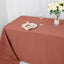 Premium Polyester 90"x132" Rectangle Tablecloth Terracotta (Rust) - Seamless 220GSM Stain-Resistant Table Cover