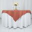 Premium Polyester 54"x54" Table Overlay Square Tablecloth Terracotta (Rust) - Stain and Wrinkle-Resistant 220GSM Table Topper