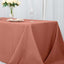 Premium Polyester 90"x132" Rectangle Tablecloth Terracotta (Rust) - Seamless 220GSM Stain-Resistant Table Cover