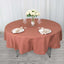 Premium Polyester 90" Round Tablecloth Terracotta (Rust) - Stain and Wrinkle-Resistant Design with 220GSM Thickness Table Cover