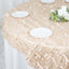 Taffeta 72"x72" Table Overlay Square Tablecloth Beige - 3D Leaf Petal Table Cover