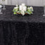 Polyester 90"x156" Rectangle Tablecloth Black Metallic Fringe Shag Tinsel Table Cover