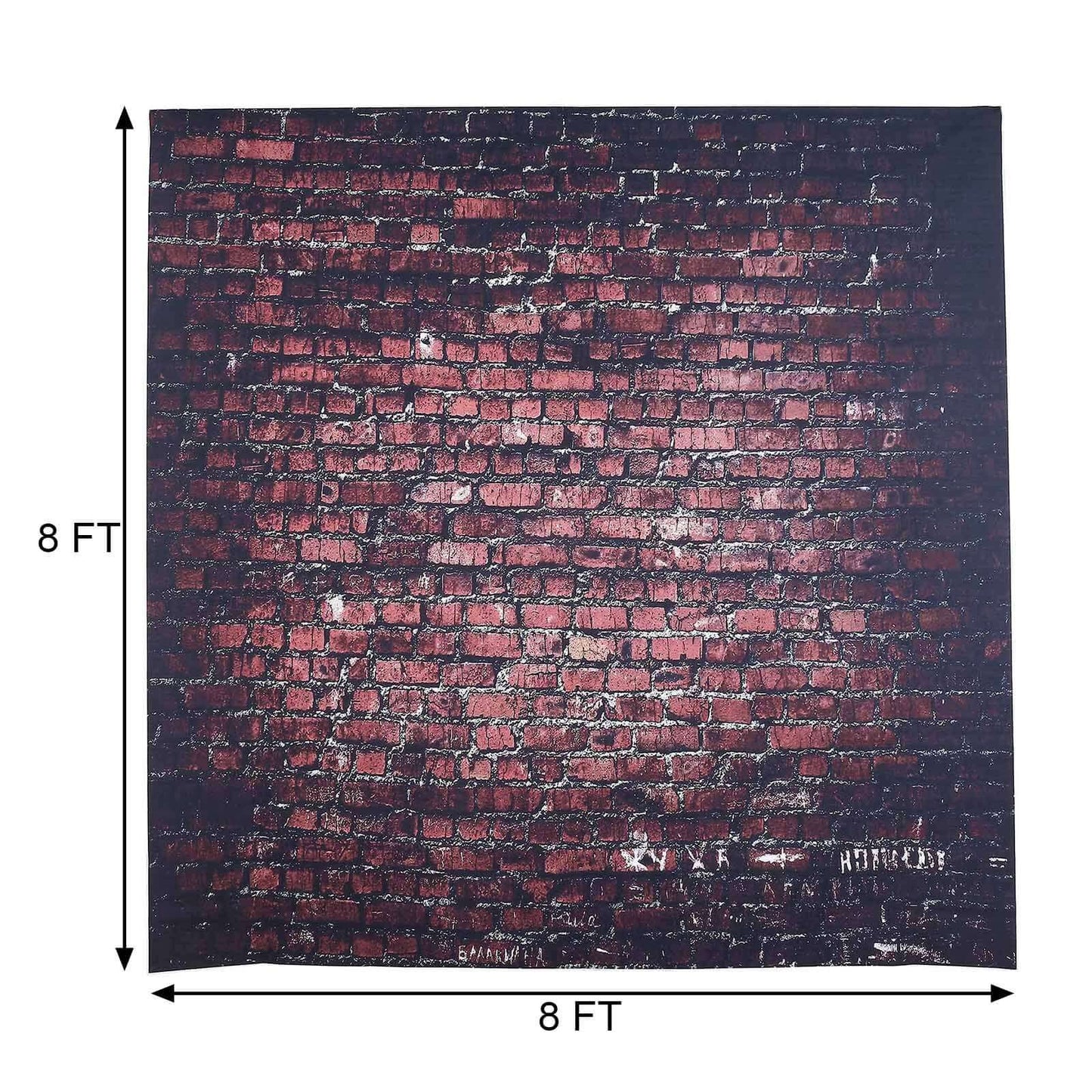 8ftx8ft Dark Red Vintage Brick Wall Vinyl Photo Shoot Backdrop