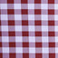 5 Pack Polyester Chair Sashes Burgundy/White Buffalo Plaid - Durable & Reusable Chair Bows 6"x108"