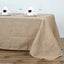 Burlap Jute 90"x156" Rectangle Tablecloth Natural - Rustic Boho Chic Seamless Table Linen
