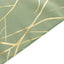 5 Pack Polyester 20"x20" Napkins Dusty Sage Green with Gold Foil Tree Branch Pattern - Modern Wrinkle Resistant Cloth Napkins for Weddings & Parties