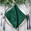 5 Pack Taffeta 20"x20" Napkins Hunter Emerald Green - Accordion Crinkle Dinner Napkins