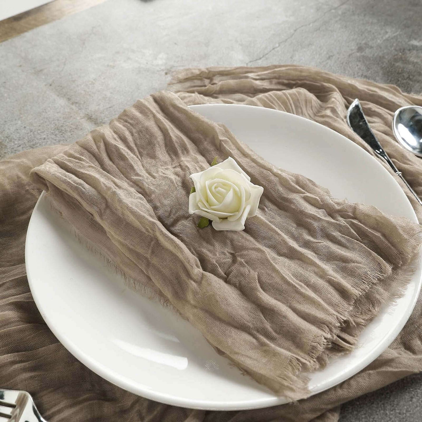 5 Pack Gauze Cheesecloth 24"x19" Napkins Natural Reusable Dinner Napkins