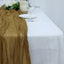 Gauze Cheesecloth 10ft Table Runner Gold - Soft & Rustic Boho Linen Runner