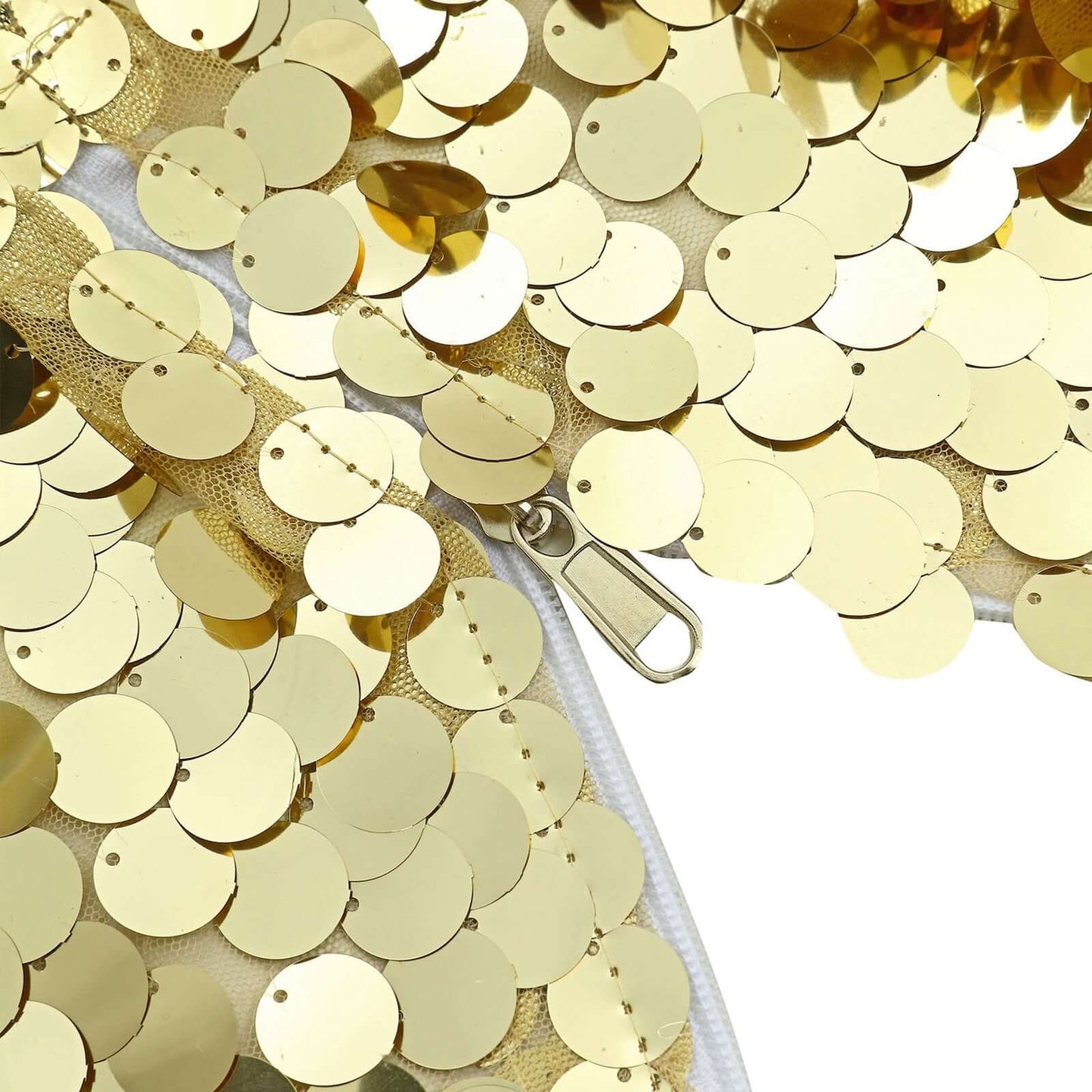 8ftx7ft Champagne Big Payette Sequin Sparkly Hexagon Backdrop Stand Cover