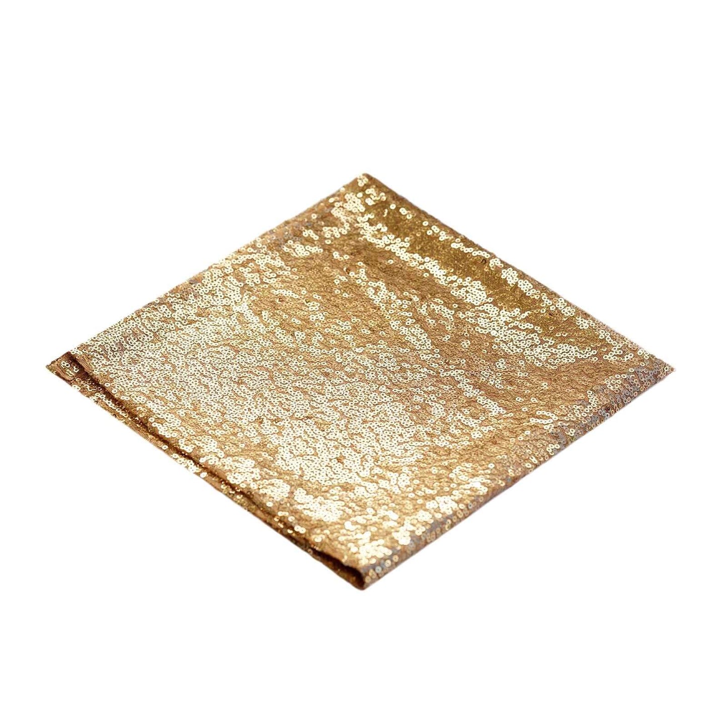 Sequin 20"x20" Napkin Gold - Shimmering Decorative Dinner Napkin for Weddings & Events