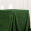 Polyester 90"x156" Rectangle Tablecloth Green with Shaggy Fringe Table Cover