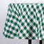 Polyester 90" Round Tablecloth White/Green - Checkered Buffalo Plaid Table Cover