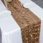 Taffeta Fabric 12"x108" Table Runner Taupe - 3D Leaf Petal Design