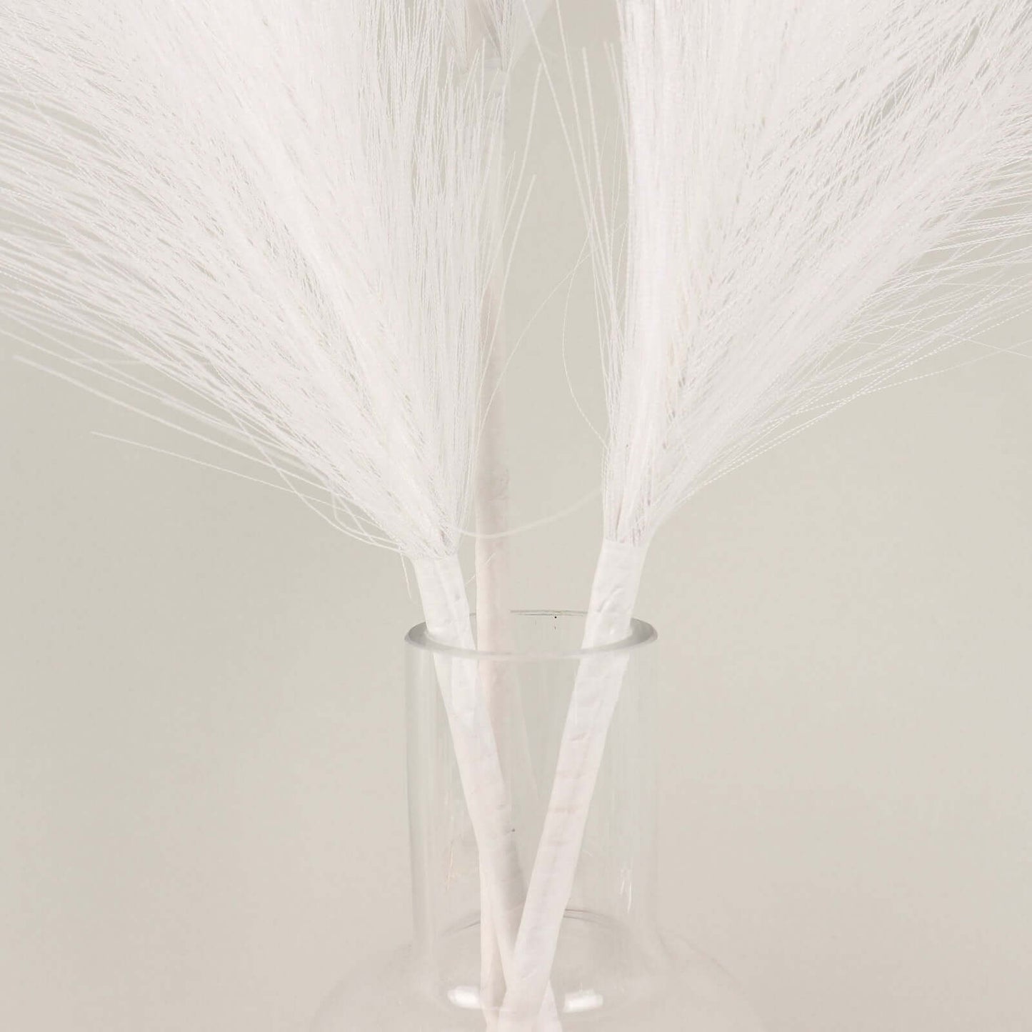 3 Stems Artificial Pampas Grass Decor White - Soft Realistic Faux Ornamental Grass Branches for Rustic Boho Chic Backdrops Floral Styling & Vase Displays 44"