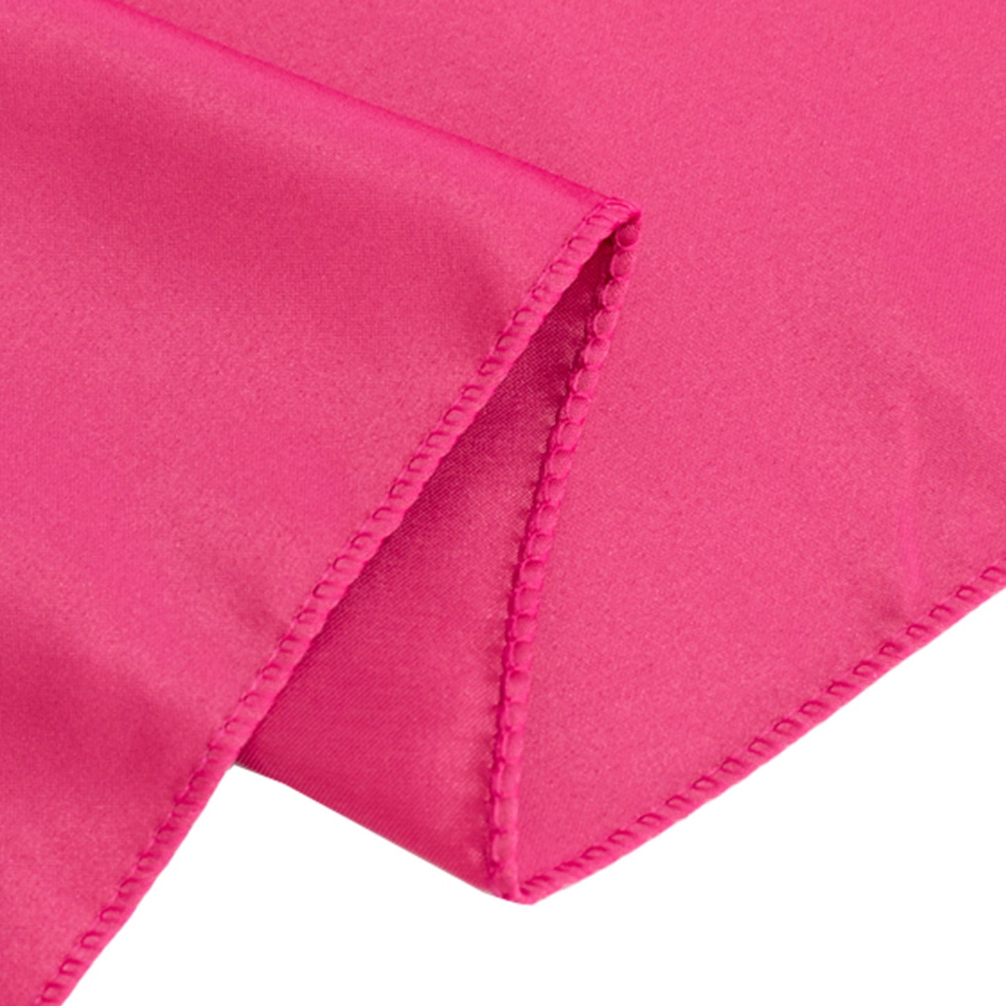 Lamour Satin 72"x72" Table Overlay Square Tablecloth Fuchsia - Smooth Finish Table Topper