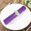 5 Pack Taffeta 20"x20" Napkins Purple - Accordion Crinkle Dinner Napkins
