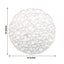 6-Pack Table Placemats Woven Fiber Design Silver Round - Disposable Mats for Dining and Events 15"